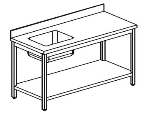 Masa de lucru inox cu spalator model-TVS 7-10